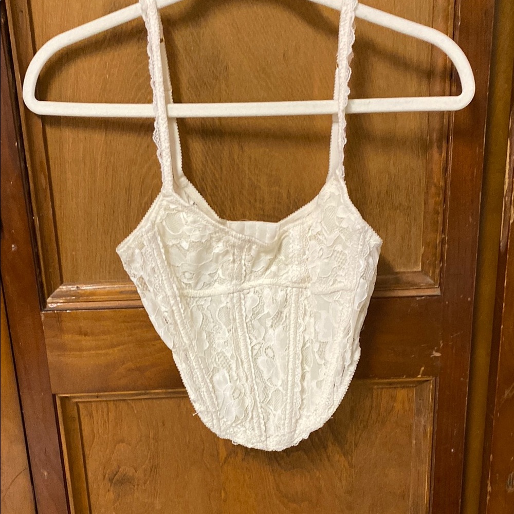 Urban Outfitters White Lace Corset